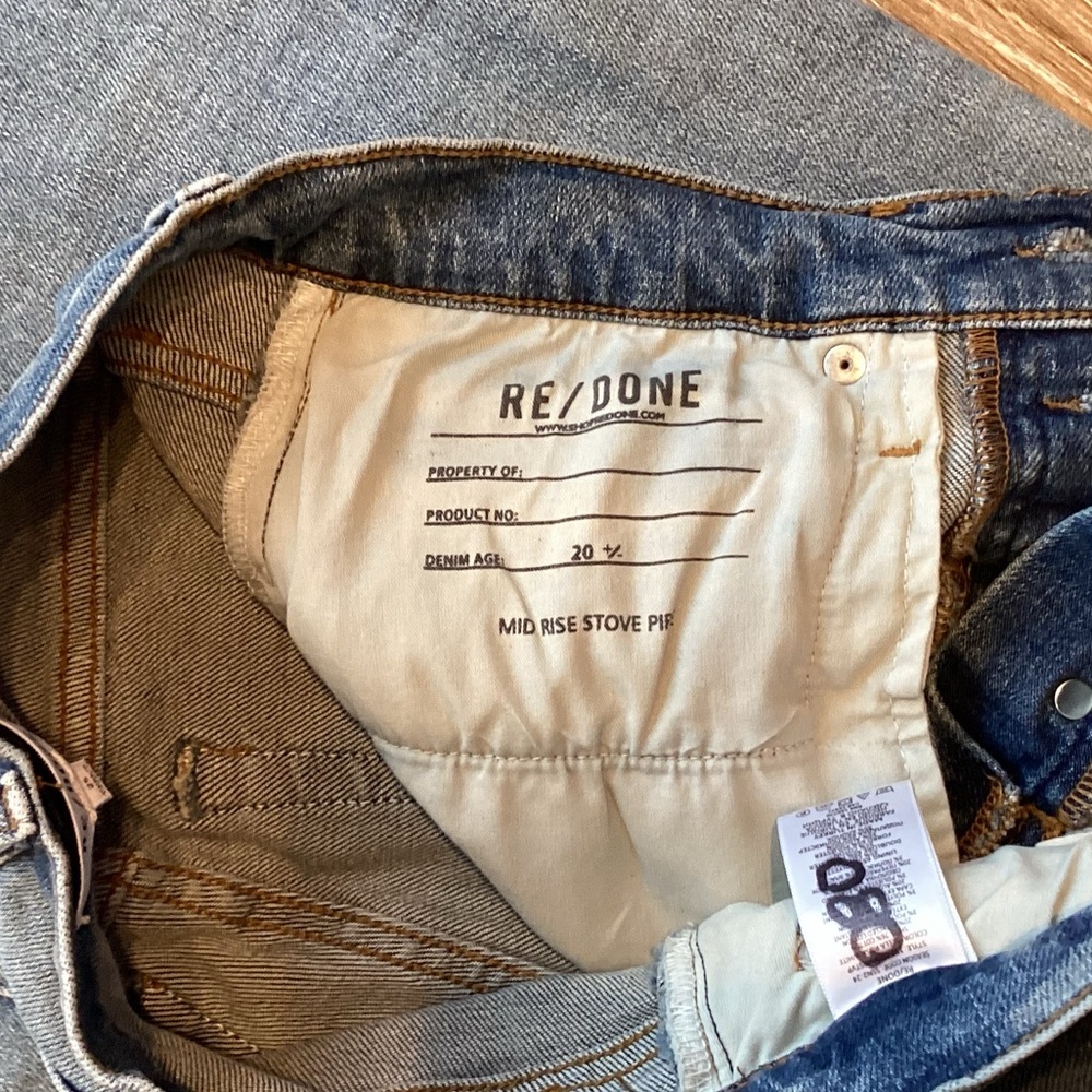 Re/Done Mid Rise Stovepipe Comfort Stretch Jeans - Picture 11 of 11